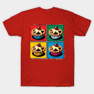 Mince Pie Marvel: A Pop Art Extravaganza - Festive dessert T-Shirt